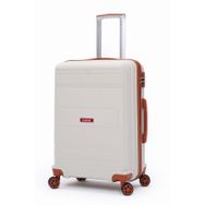 Elatae V305 Bej-Camel Premium Polipropilen Orta Boy Kırılmaz Valiz Seti