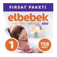 Elbebek Elite No:1 Yenidoğan 156 Adet Bebek Bezi
