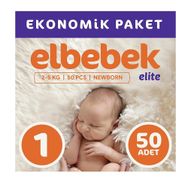 Elbebek Elite No:1 Yenidoğan 50 Adet Bebek Bezi