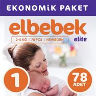 Elbebek Elite No:1 Yenidoğan 78 Adet Bebek Bezi