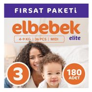 Elbebek Elite No:3 Midi 180 Adet Bebek Bezi