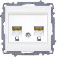 Elbi Zena 2RJ45 10 Adet Beyaz Mekanizma Prizi