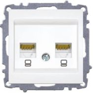 Elbi Zena 2RJ45 5 Adet Beyaz Mekanizma Prizi