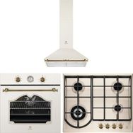 Electrolux Rococo EOA5220AOV - EGH6343RON - EFC226V Rustik Krem 3'lü Ankastre Set