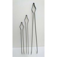 Elektrostatik Toz Boyalı Demir Maşa - Mangal Soba Ateş Maşası 3lü Takım 40-50-60 cm (3 Adet Maşa) - Siyah