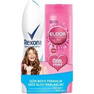 Elidor 200 ml Güçlü ve Parlak Şampuan + 150 ml Rexona Shower Fresh Kadın Sprey Deodorant