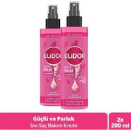 Elidor 2x200 ml Superblend Güçlü ve Parlak E Vitamini Makademya Yağı Kolajen Sıvı Saç Bakım Kremi