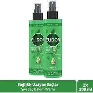 Elidor 2x200 ml Superblend Sağlıklı Uzayan Saçlar Biotin Argan Yağı Arjinin Sıvı Saç Bakım Kremi