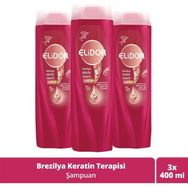 Elidor 3x400 ml Brezilya Keratin Terapisi Hidrolize Keratin Marula Yağı E Vitamini Şampuanı