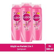 Elidor Superblend 3x500 ml Güçlü ve Parlak Saçlar Saç Bakım Şampuanı
