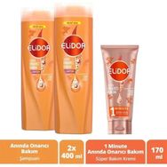 Elidor Superblend Anında Onarıcı 2x400 ml Şampuan + 1 Minute 170 ml Onarıcı Süper Saç Bakım Kremi