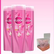Elidor Superblend Güçlü ve Parlak 3x325 ml Şampuan + Yüz Fırçası