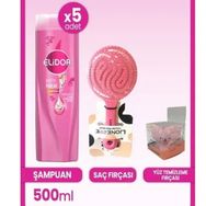 Elidor Superblend Güçlü ve Parlak 5x500 ml Şampuan + Saç ve Yüz Fırçası