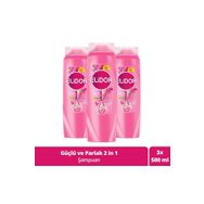 Elidor Superblend Güçlü ve Parlak E Vitamini Makademya Yağı Kolajen 3x500 ml Saç Bakım Şampuanı
