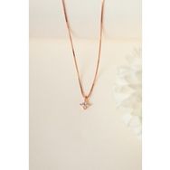 Elika Silver 925 Ayar Gümüş Küp Zincirli Minimal Rose Kolye