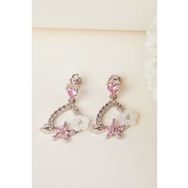 Elika Silver 925 Ayar Gümüş Pempe Kamelya Çiçeği Küpe