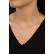 Elika Silver 925 Ayar Gümüş Renkli Zirkon Taşlı Kolye