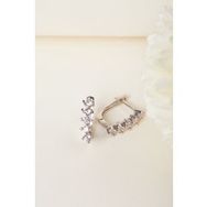 Elika Silver 925 Ayar Gümüş Su Yolu Küpe