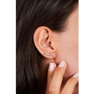 Elika Silver 925 Ayar Gümüş Su Yolu Model Küpe