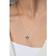 Elika Silver 925 Ayar Renk Akışlı Kayan Yıldız Model Kadın Gümüş Kolye