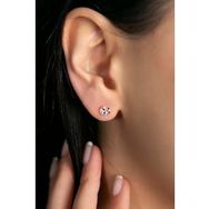 Elika Silver 925 Ayar Renkli Taşlı Yıldız Model Kadın Gümüş Küpe