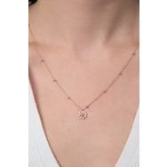 Elika Silver Kadın 925 Ayar Papatya Model Gümüş Kolye