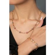 Elika Silver Kadın Renkli Zincir Kolye Bileklik Set
