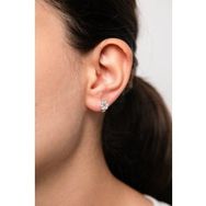 Elika Silver Kadın Zirkon Taşlı 925 Ayar Gümüş Küpe