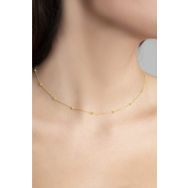 Elika Silver Top Zincirli Altın Kaplama 925 Ayar Gümüş Kolye