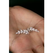 Elika Silver Yaprak Model 925 Ayar Kadın Gümüş Küpe