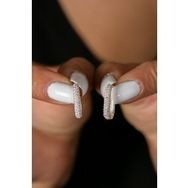 Elika Silver Zirkon Taşlı Trend 925 Ayar Kadın Gümüş Küpe