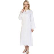 Eliş Şile Bezi 222.02 Kaftan Beyaz Simli Kadın Elbise