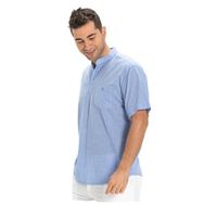 Eliş Şile Bezi Mavi 3032 Kısa Kol Şile Bezi Hakim Yaka Erkek Tshirt