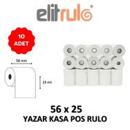Elit 56 mm x 25 m 10 Adet Yazar Kasa Pos Rulosu