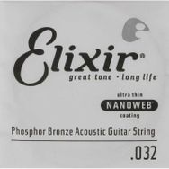 Elixir 14132 32 Nanoweb Phosphor Bronze Tek Akustik Gitar Teli