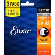Elixir 16540 09-42 Nanoweb 3'lü Elektro Gitar Teli