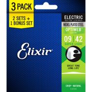 Elixir 16550 09-42 Optiweb 3'lü Elektro Gitar Teli