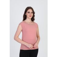 Ella Camelia 19E020 Taş Detaylı Kolsuz Pudra Kadın Bluz