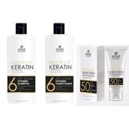 Elose Maxipure Keratin 1000 ml Tuzsuz Saç Bakım Şampuanı + Elose Maxipure Keratin 1000 ml Saç Bakım Kremi + Maxicare Spf 50+ Çok Güçlü 100 gr Güneş Koruma Kremi
