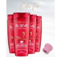 Elseve Color Vive 4x360 ml Renk Koruyucu Şampuan + Lionesse Pembe Yüz Temizleme Fırçası