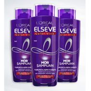 Elseve Color Vive Turunculaşma Karşıtı 3x200 ml Mor Şampuan