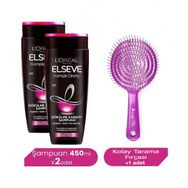 Elseve Komple Direnç 4x450 ML Dökülme Karşıtı Şampuan + Lionesse Ahtapot Mavi Yüz Temizleme Fırçası