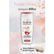 Elseve Komple Onarıcı 5 450 ml Şampuan + Vücut Bakım At Kılı Fırçası