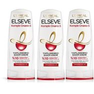 Elseve Komple Onarıcı 5 Yıpranmış Saçlar Için Keratinxs Içeren Yapılandırıcı 3x360 ml Bakım Kremi