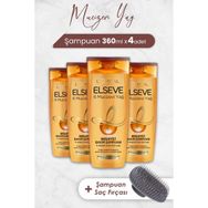 Elseve Mucizevi Besleyici Amla Yağı 4x360 ml Şampuan + Şampuan Fırçası