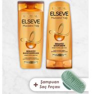 Elseve Mucizevi Yağ Amla 390 ml Şampuan + 390 ml Bakım Kremi + Şampuan Fırçası