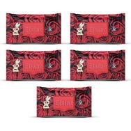 Elsine 5 Paket Red Rose 90 Adet Kapaklı Gül Kokulu Islak Havlu Mendil