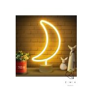 Ema Dükkan Ay Dede Neon Led Işıklı Usbli Gece Lambası Pilli Neon Led Işıklı Masa Lambası Dekoratif Aydınlatma