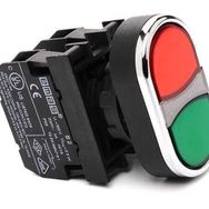 Emas B101K20HH 2 NA 22 mm Siyah-Siyah Çiftli Düz Buton