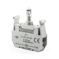 Emas B7 12-30V AC/DC Ledli Mavi Sinyal Blok Butonu